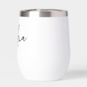 Elegantes Personalisiertes Brautparty Wine Tumbler (Rückseite)