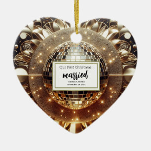 Elegantes personalisiertes erstes Weihnachten für  Keramik Ornament