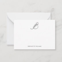 Elegantes Personalisiertes Flower Script Monogram