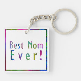 Elegantes Personalisiertes Foto Beste Mama jemals! Schlüsselanhänger
