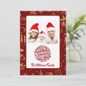 Elegantes Personalisiertes Foto Feiertagskarte (Stehend Vorderseite)