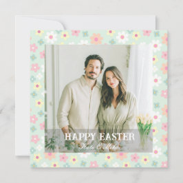 Elegantes personalisiertes Foto Frohe Ostern Feiertagskarte