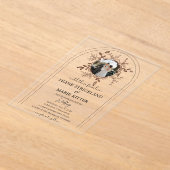 Elegantes Personalisiertes Foto Hochzeit Acryleinladungen (Ablage )