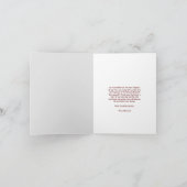 Elegantes Personalisiertes Foto Hochzeit Dankeschö Dankeskarte (Innenseite)