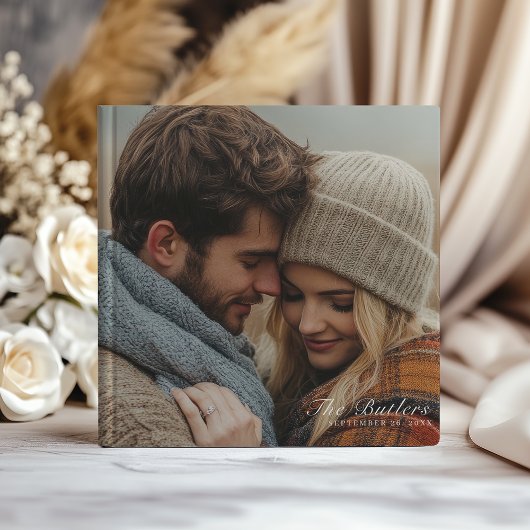 Elegantes Personalisiertes Foto Hochzeit Gästebuch