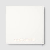 Elegantes Personalisiertes Foto Hochzeit Gästebuch (Rückseite)