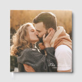 Elegantes Personalisiertes Foto Hochzeit Gästebuch (Vorderseite)