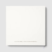 Elegantes Personalisiertes Foto Hochzeit Gästebuch (Rückseite)