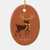 Elegantes Personalisiertes Foto Weihnachten Keramik Ornament (Vorne)