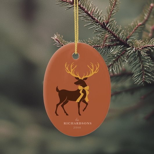 Elegantes Personalisiertes Foto Weihnachten Keramik Ornament