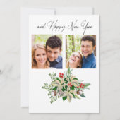 Elegantes Personalisiertes Foto Weihnachtskarte (Rückseite)