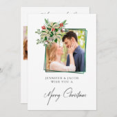 Elegantes Personalisiertes Foto Weihnachtskarte (Vorne/Hinten)