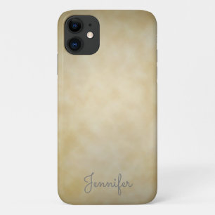 Elegantes personalisiertes gealtertes Pergament Case-Mate iPhone Hülle