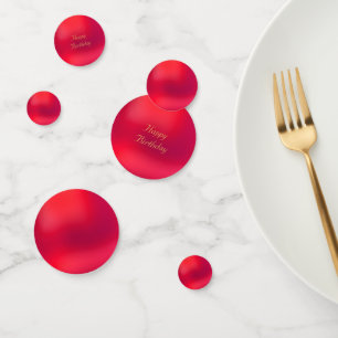 Elegantes personalisiertes Geburtstagsrot Konfetti