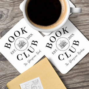 Elegantes personalisiertes Geschenk für Buchclub-M Rechteckiger Pappuntersetzer