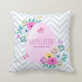 Elegantes personalisiertes glückliches Ostern | Kissen