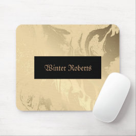 Elegantes personalisiertes Gold und Schwarz Mousepad