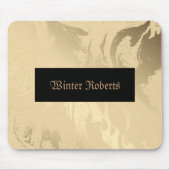 Elegantes personalisiertes Gold und Schwarz Mousepad (Vorne)