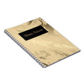 Elegantes personalisiertes Gold und Schwarz Notizblock (Rechte Seite)