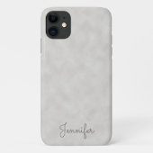Elegantes Personalisiertes Gray Parchment Case-Mate iPhone Hülle (Rückseite)