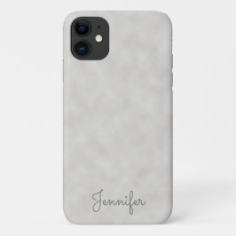 Elegantes Personalisiertes Gray Parchment Case-Mate iPhone Hülle