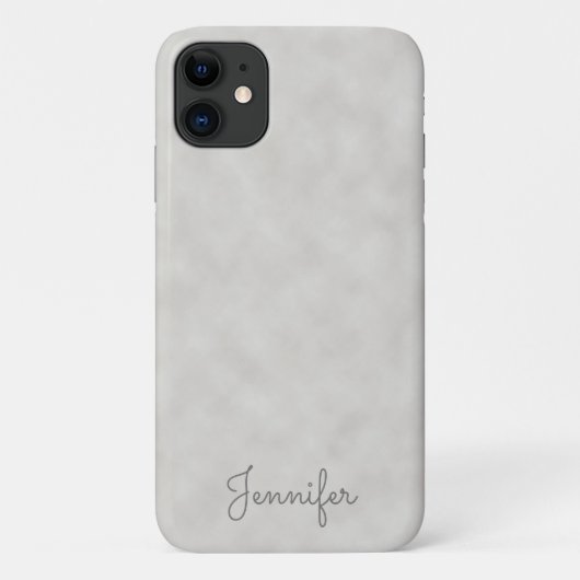 Elegantes Personalisiertes Gray Parchment Case-Mate iPhone Hülle (Rückseite)