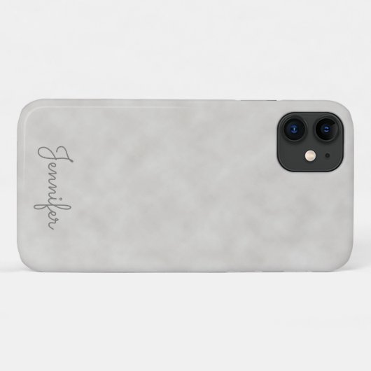 Elegantes Personalisiertes Gray Parchment Case-Mate iPhone Hülle (Rückseite (Horizontal))