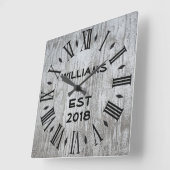 Elegantes personalisiertes helles Holz Quadratische Wanduhr (Winkel)