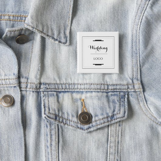 Elegantes Personalisiertes Hochzeitsgeschenk Maßge Button (Beispiel)