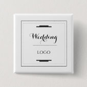 Elegantes Personalisiertes Hochzeitsgeschenk Maßge Button (Vorderseite)