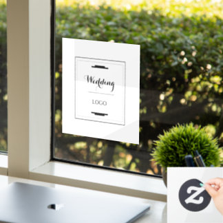 Elegantes Personalisiertes Hochzeitsgeschenk Maßge Fensteraufkleber