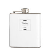 Elegantes Personalisiertes Hochzeitsgeschenk Maßge Flachmann (Vorderseite)