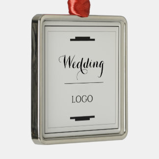 Elegantes Personalisiertes Hochzeitsgeschenk Maßge Ornament Aus Metall