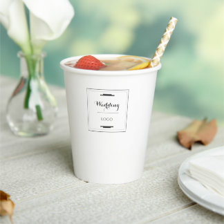 Elegantes Personalisiertes Hochzeitsgeschenk Maßge Pappbecher