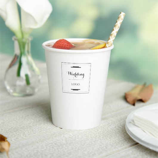 Elegantes Personalisiertes Hochzeitsgeschenk Maßge Pappbecher (In Situ)