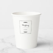 Elegantes Personalisiertes Hochzeitsgeschenk Maßge Pappbecher (Vorderseite)
