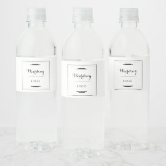 Elegantes Personalisiertes Hochzeitsgeschenk Maßge Wasserflaschenetikett