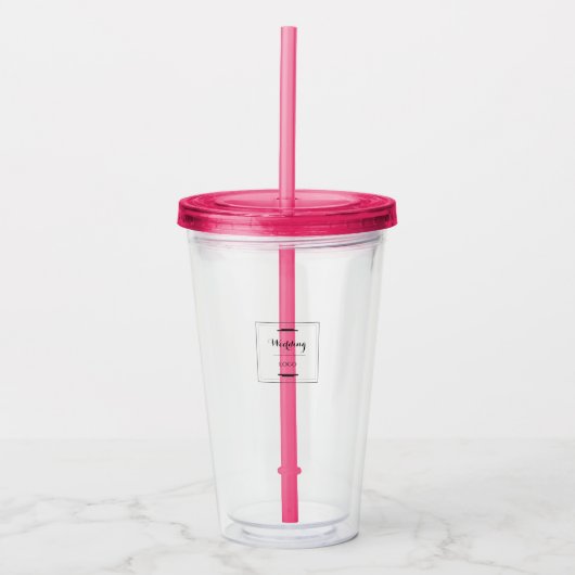 Elegantes personalisiertes Hochzeitsgeschenk, mode Acryltrinkbecher (Vorderseite)