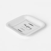 Elegantes personalisiertes Hochzeitsgeschenk, mode Pappteller (Gewinkelt)