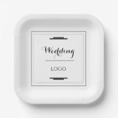 Elegantes personalisiertes Hochzeitsgeschenk, mode Pappteller (Vorderseite)