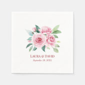 Elegantes Personalisiertes Hochzeitspapier Serviette (Vorderseite)