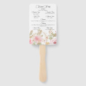 Elegantes Personalisiertes Hochzeitsprogramm für F Fächer (Rückseite)