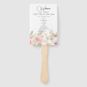 Elegantes Personalisiertes Hochzeitsprogramm für F Fächer (Vorderseite)