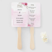 Elegantes Personalisiertes Hochzeitsprogramm für R Fächer (Vorne und Hinten)