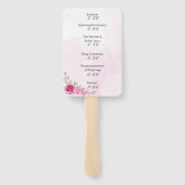 Elegantes Personalisiertes Hochzeitsprogramm für R Fächer (Rückseite)