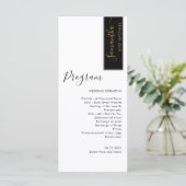 Elegantes Personalisiertes Hochzeitsprogramm in Sc Menükarte (Stehend Vorderseite)