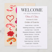 Elegantes personalisiertes Hochzeitsprogramm Programm (Vorne/Hinten)