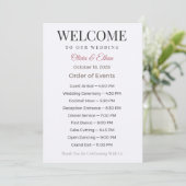 Elegantes personalisiertes Hochzeitsprogramm Programm (Stehend Vorderseite)