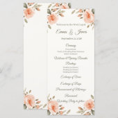 Elegantes personalisiertes Hochzeitsprogramm Vorla Programm (Vorne/Hinten)