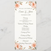 Elegantes personalisiertes Hochzeitsprogramm Vorla Programm (Vorderseite)